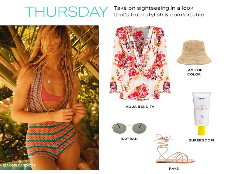 Vacay Style Inspo Tulum: Thursday. Take on sightseeing in a look that’s both stylish & comfortable - Shop Now