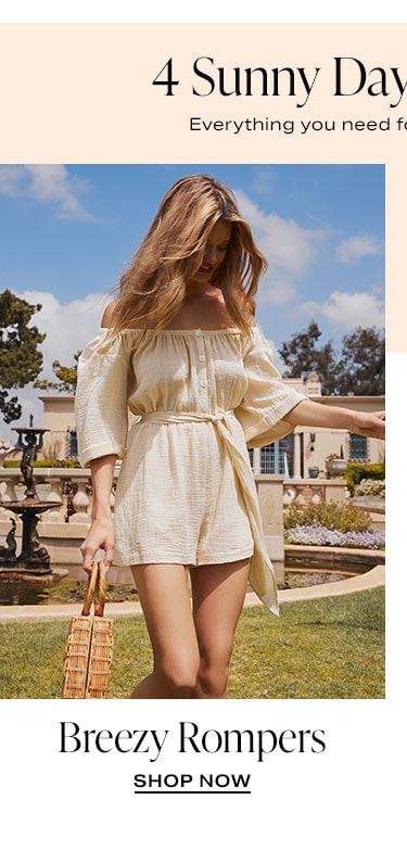 4 Sunny Day Must-Haves: Breezy Rompers - Shop Now