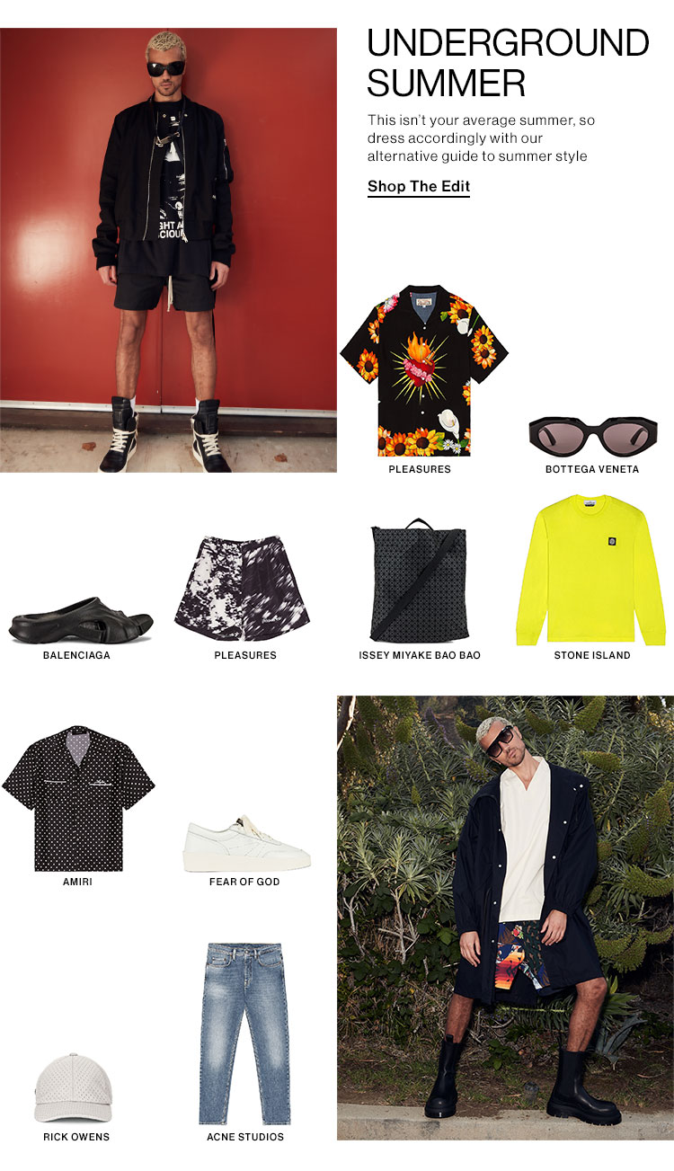 Underground Summer. This isn’t your average summer, so dress accordingly with our alternative guide to summer style. SHOP THE EDIT