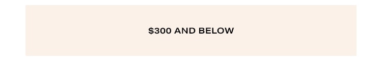 $300 and Below