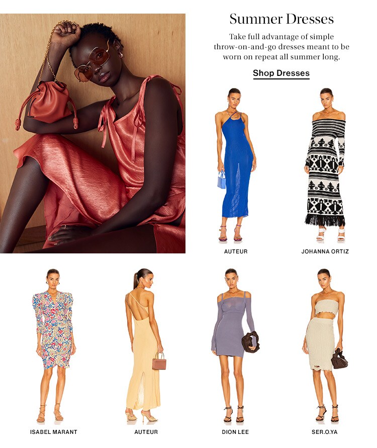  Summer Dresses: Take full advantage of simple throw-on-and-go dresses meant to be worn on repeat all summer long. Shop Dresses