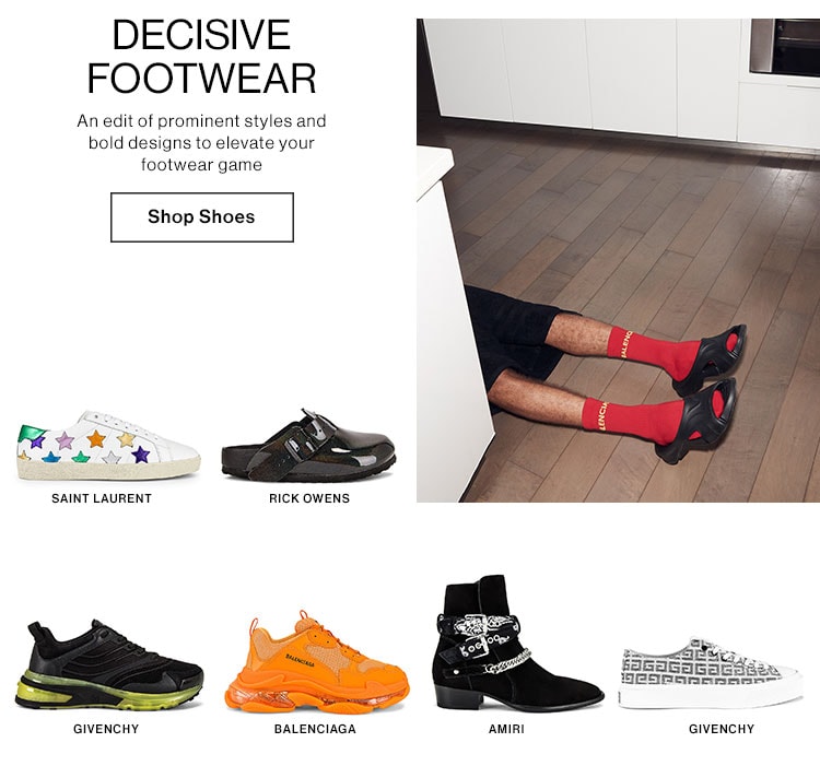  Decisive Footwear An edit of prominent styles and bold designs to elevate your footwear game Shop Shoes