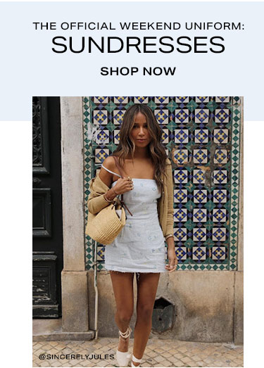 The Official Weekend Uniform: Sundresses. Shop now.