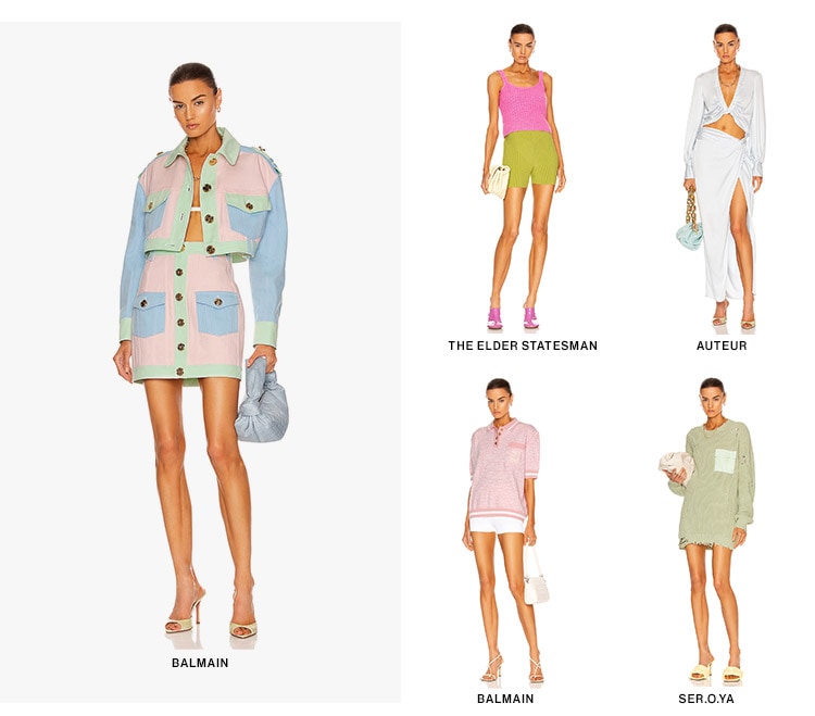 Preferably Pastel: Get into the mood with the season’s latest collections in serene shades of lilac, periwinkle, buttercup + more. Get the Look