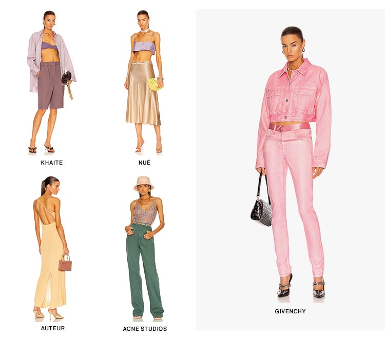 Preferably Pastel: Get into the mood with the season’s latest collections in serene shades of lilac, periwinkle, buttercup + more. Get the Look