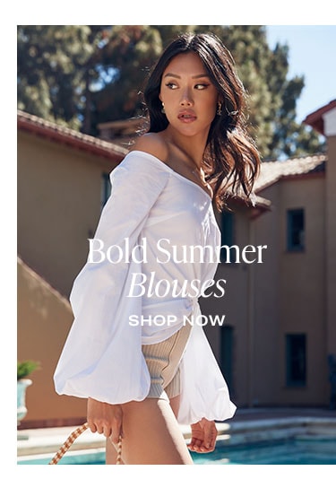 Bold Summer Blouses CTA: Shop Now - Shop Now