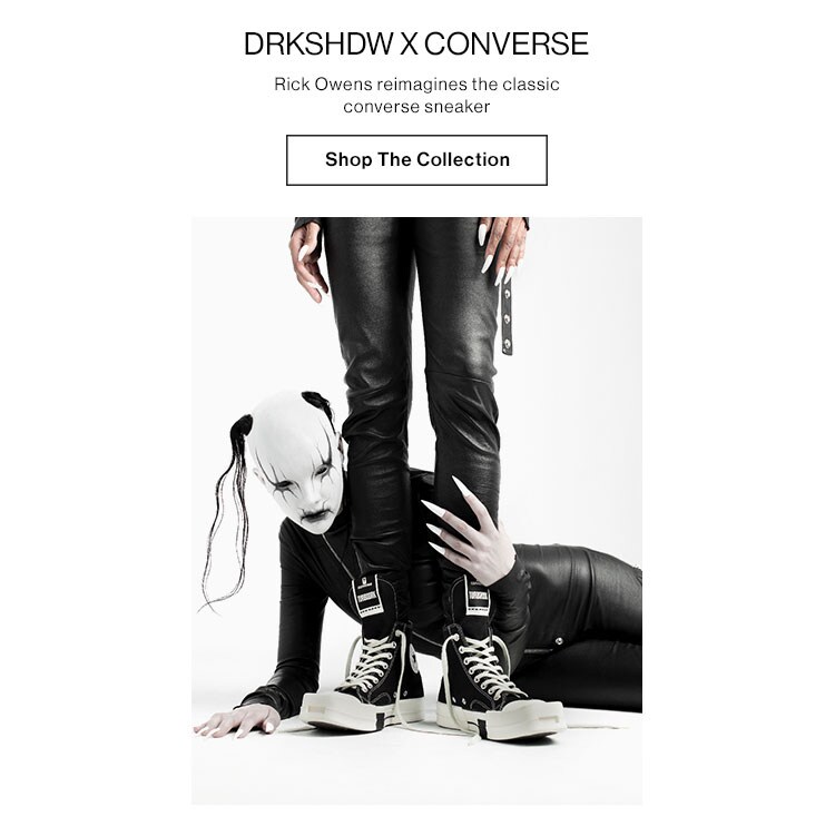 Rick Owens reimagines the classic Converse Sneaker. Shop Rick Owens DRKSHDW x Converse