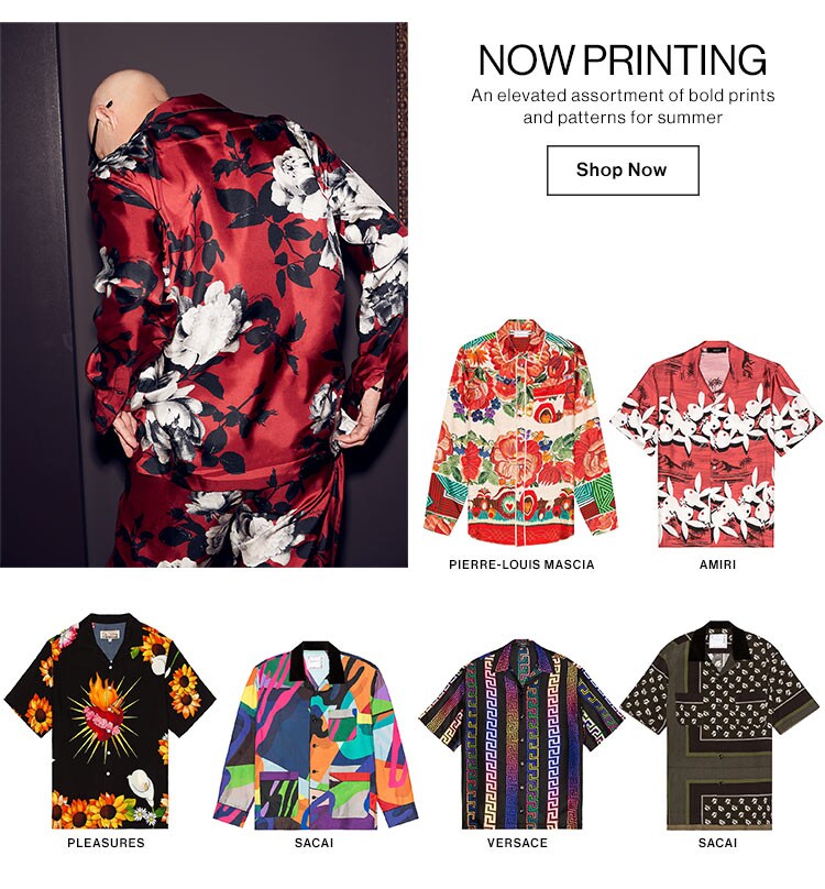 Now Printing. an elevated assortment of bold prints and patterns for summer. Shop Now