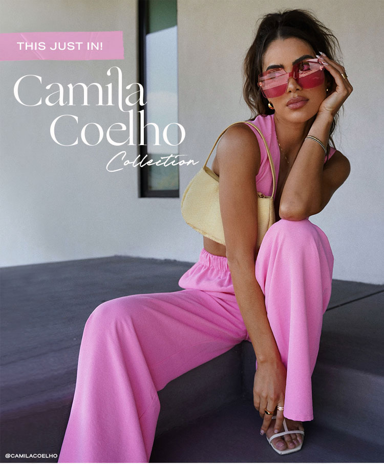 This Just In! Camila Coelho Collection. Add a little fun to your summer wardrobe with playful pops of color, cut-out & tie details, and more sunny day looks XO, Camila. Shop the collection.