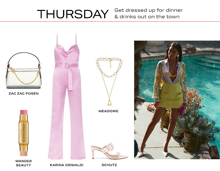 What to Wear on Vacation: Thursday. Get dressed up for dinner & drinks out on the town - Shop Now