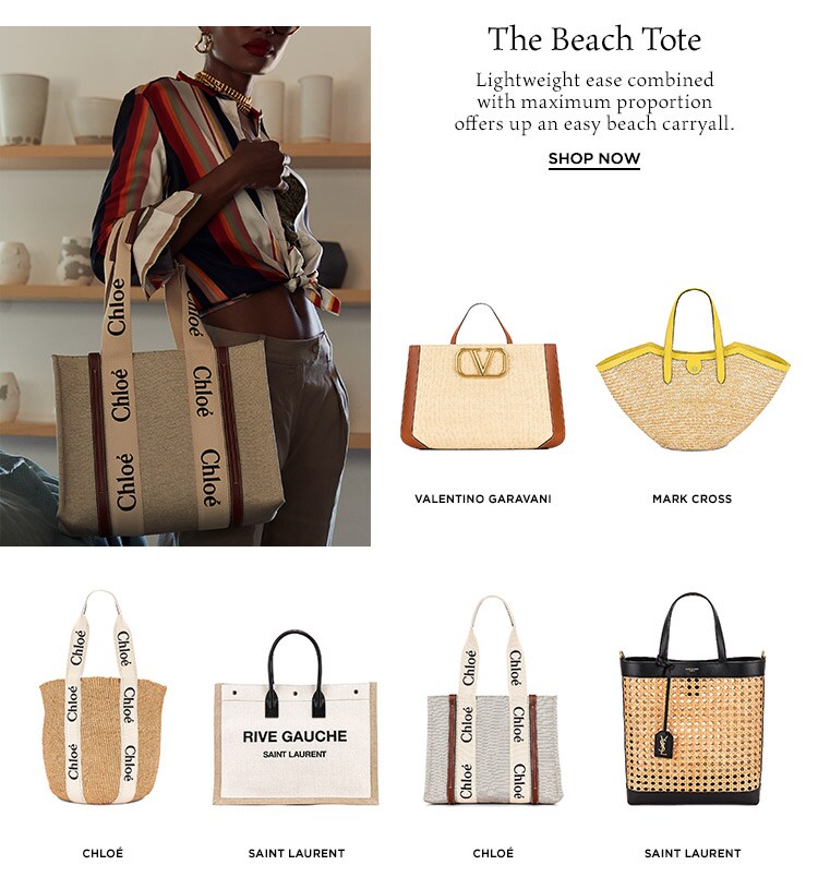 The Beach Tote: Lightweight ease combined with maximum proportion offers up an easy beach carryall. Shop Now