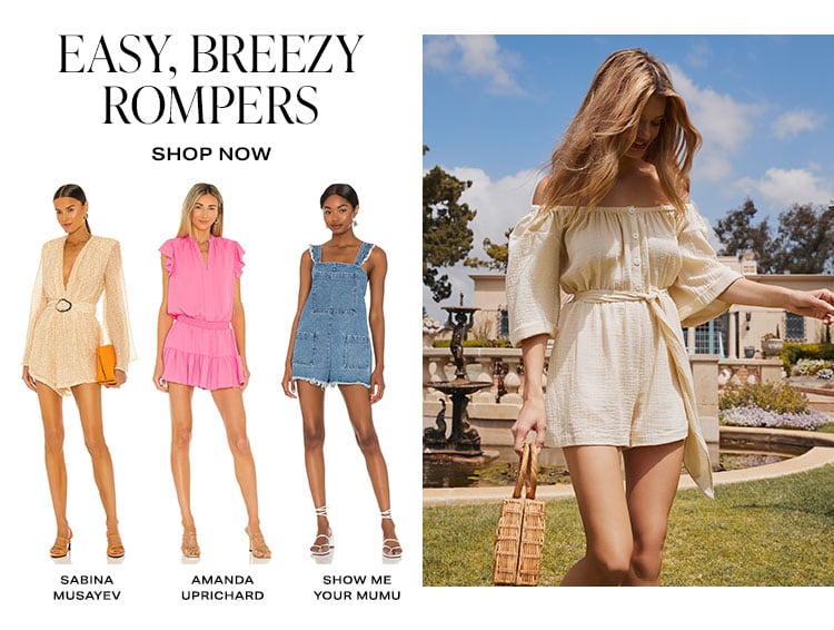 Easy, Breezy Rompers. Shop now.