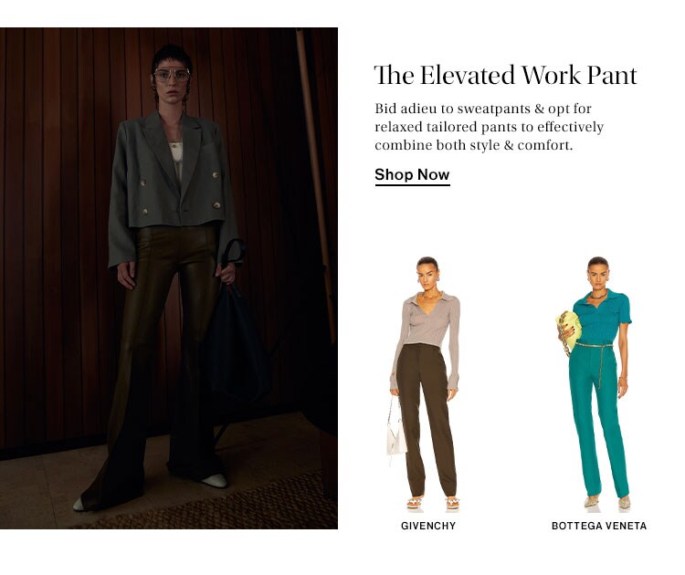 The Elevated Work Pant. Bid adieu to sweatpants & opt for relaxed tailored pants to effectively combine both style & comfort. Shop Now
