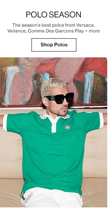 Polo Season. The season’s best polos from Versace, Veilance, Comme Des Garcons Play + more Shop Polos