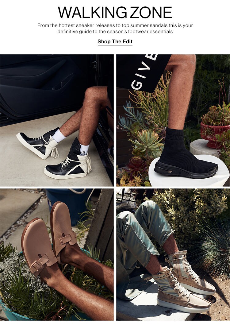 Walking Zone. From the hottest sneaker releases to top summer sandals this is your definitive guide to the season’s footwear essentials. Shop The Edit