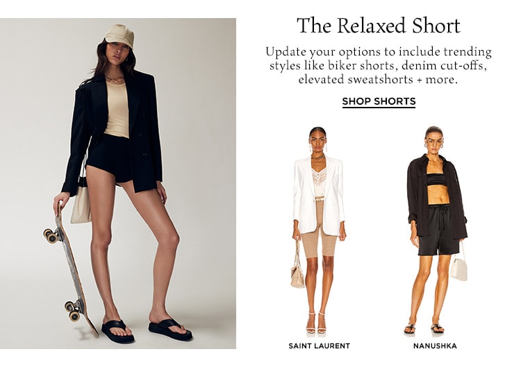 The Relaxed Short: Update your options to include trending styles like biker shorts, denim cut-offs, elevated sweatshorts + more.  Shop Shorts