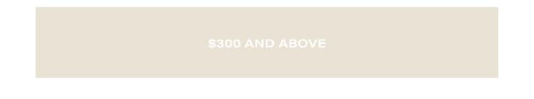 $300 and Above