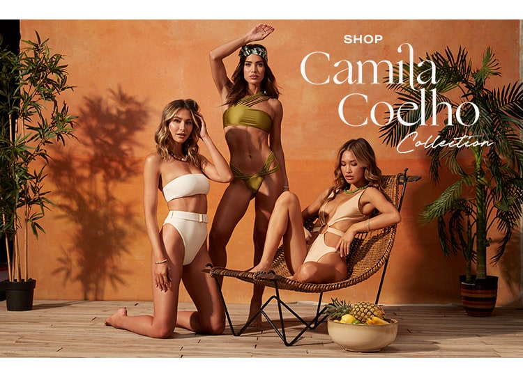 Camila Coelho Collection Swim Is Here! The swimwear collection you’ve been waiting for is here - make waves for new colors, cuts, cover-ups & more - Shop the Collection
