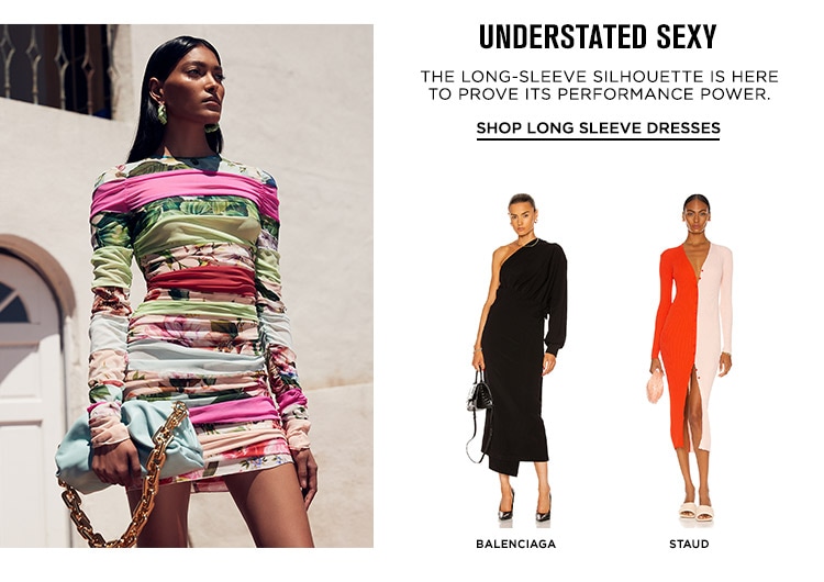 Understated Sexy: The long-sleeve silhouette is here to prove its performance power. Shop Long Sleeve Dresses