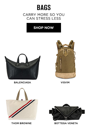 Bags. Carry more so you can stress less. Shop Now