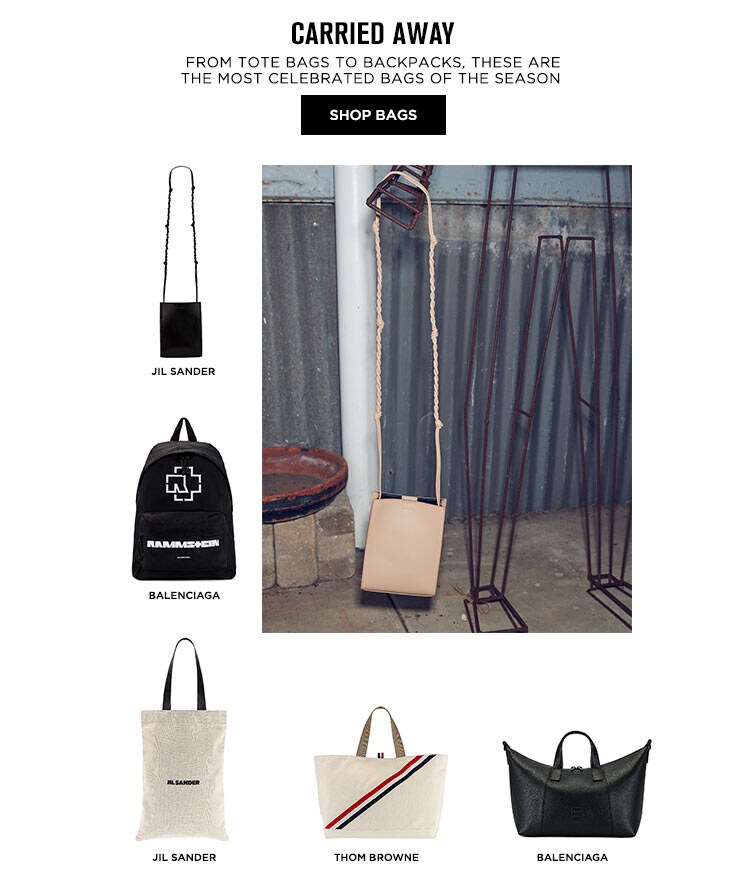 Carried Away - From tote bags to backpacks, these are the most celebrated bags of the season  - Shop Now