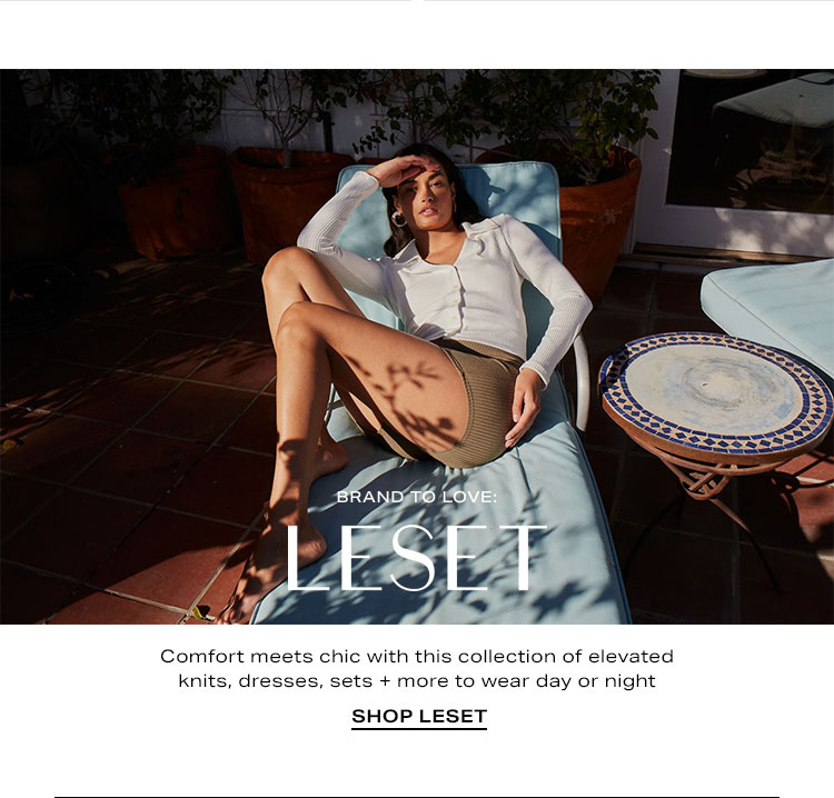 Brand Love: Leset. Comfort meets chic with this collection of elevated knits, dresses, sets + more to wear day or night. Shop Leset