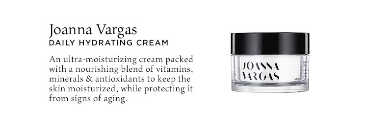 Joanna Vargas Daily Hydrating Cream. An ultra-moisturizing cream packed with a nourishing blend of vitamins, minerals & antioxidants to keep the skin moisturized, while protecting it from signs of aging.