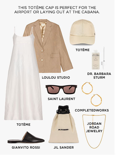 THIS TOTÊME CAP IS PERFECT FOR THE AIRPORT OR LAYING OUT AT THE CABANA.