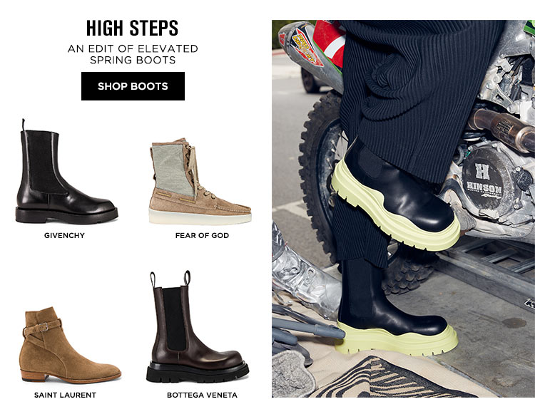 High Steps. An Edit of elevated spring Boots. Shop Boots