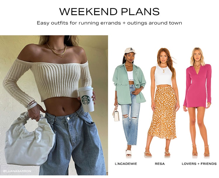 Weekend Plans. Easy outfits for running errands + outings around town. Shop now.