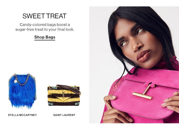 Sweet Treat: Candy-colored bags boost a sugar-free treat to your final look. Shop Bags
