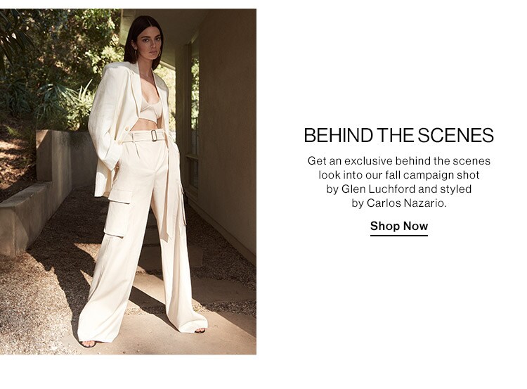 Los Angeles:  Shot on location in the scenic surroundings of Los Angeles—discover the essence of California-cool in the season’s must-have fall looks modeled by our new Creative Director, Kendall Jenner. Check Out the Campaign