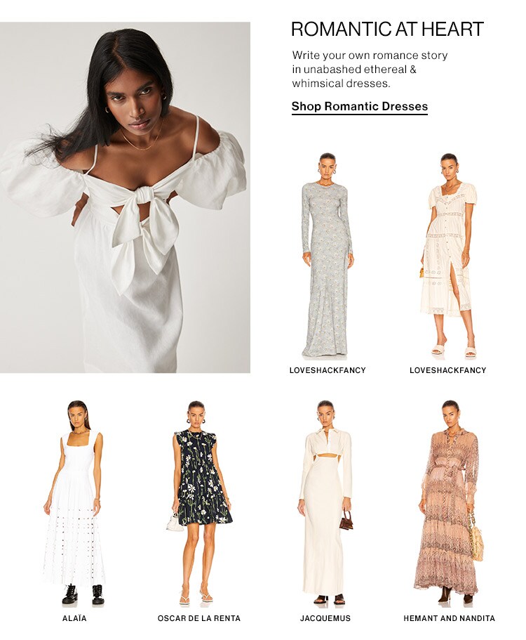 Romantic at Heart: Write your own romance story in unabashed ethereal & whimsical dresses. Shop Romantic Dresses