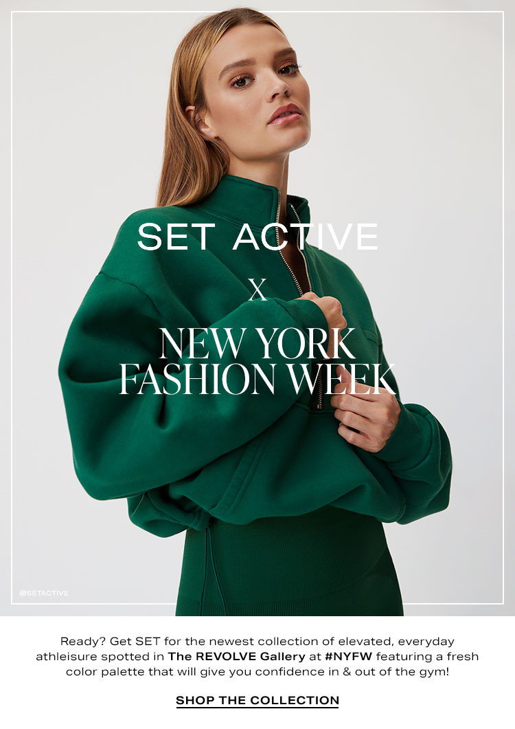 Set Active x New York Fashion Week. Ready? Get set for the newest collection of elevated, everyday athleisure spotted in The REVOLVE Gallery at #NYFW featuring a fresh color palette that will give you confidence in & out of the gym! Shop the Collection