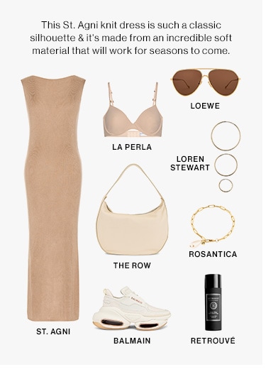 This St. Agni knit dress is such a classic silhouette & it's made from an incredible soft material that will work for seasons to come.