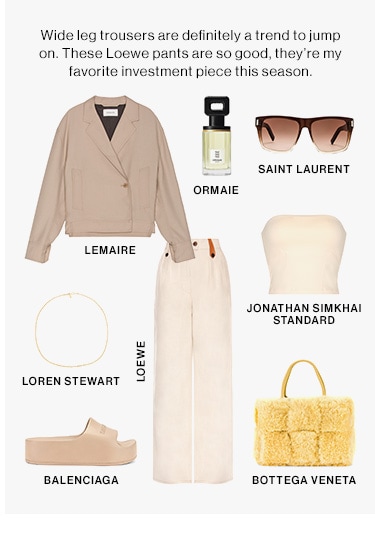 Wide leg trousers are definitely a trend to jump on. These Loewe pants are so good, they’re my favorite investment piece this season.