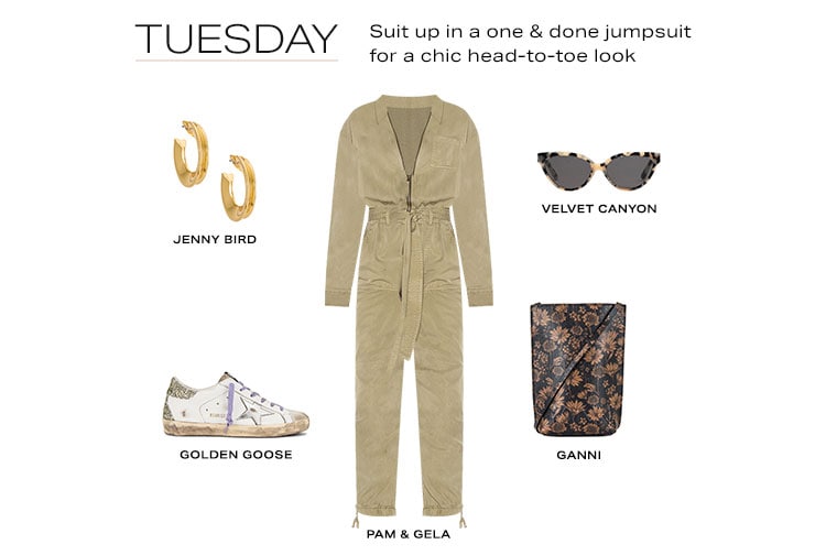 Weekly Style Inspo: Tuesday. Suit up in a one & done jumpsuit for a chic head-to-toe look - Shop Now