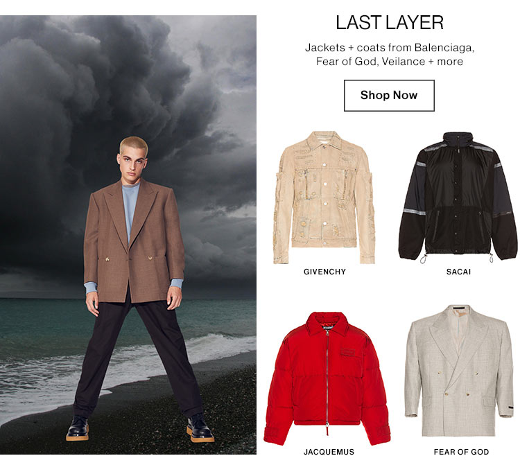 Last Layer - Jackets + coats from Balenciaga, Fear of God, Veilance + more - Shop The Edit
