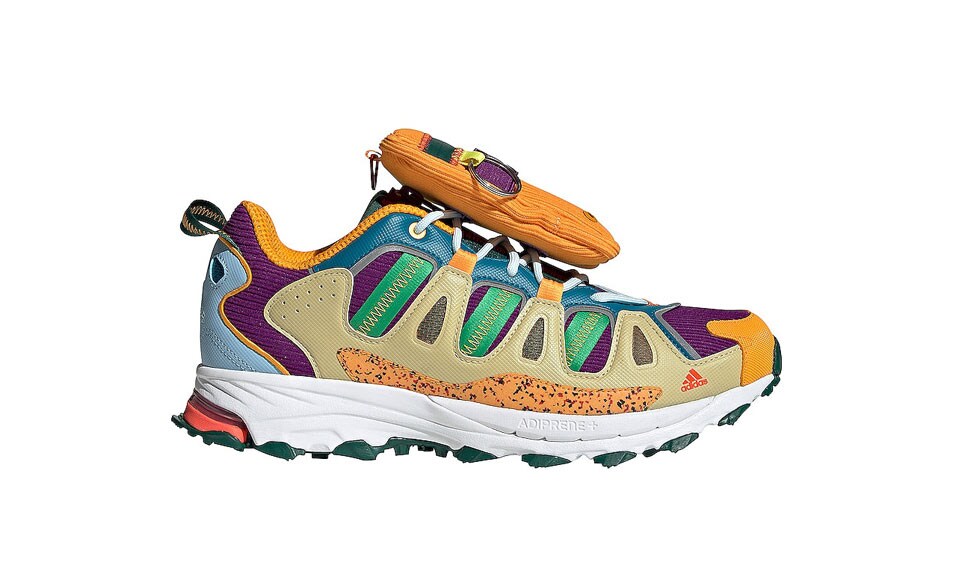 adidas Originals Superturf Adventure SW in Mesa, Halo Amber & Glory Purple