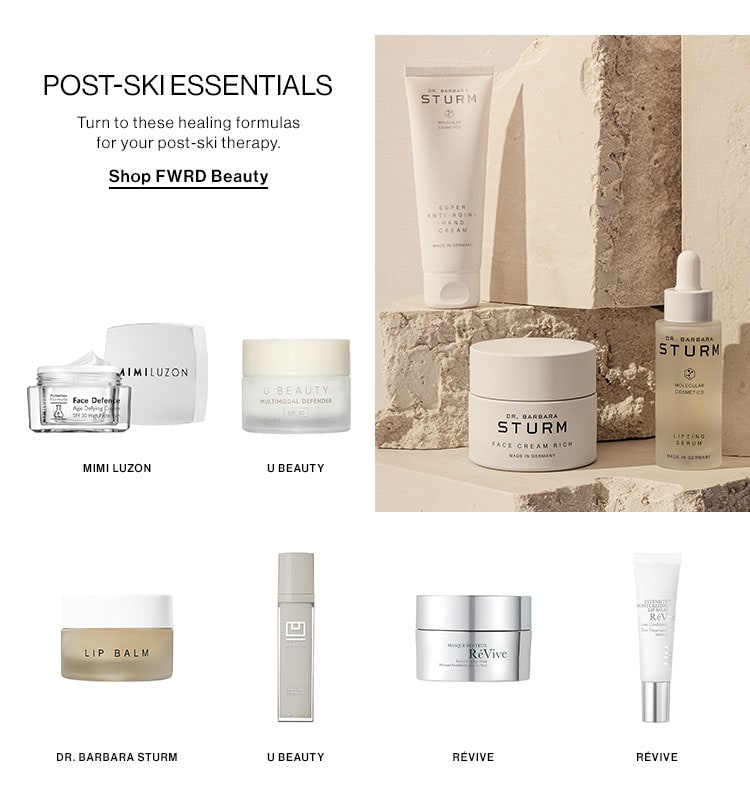 Post-Ski Essentials: Turn to these healing formulas for your post-ski therapy. Shop FWRD Beauty