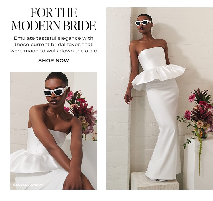 For the Modern Bride: Emulate tasteful elegance with these current bridal faves that were made to walk down the aisle - Shop Now 