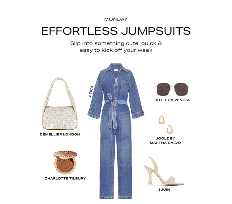 Monday: Effortless Jumpsuits MINI. Slip into something cute, quick & easy to kick off your week