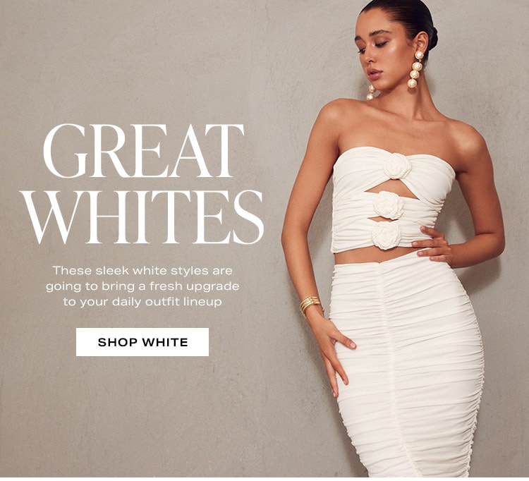 Great Whites: These sleek white styles are going to bring a fresh upgrade to your daily outfit lineup - Shop White