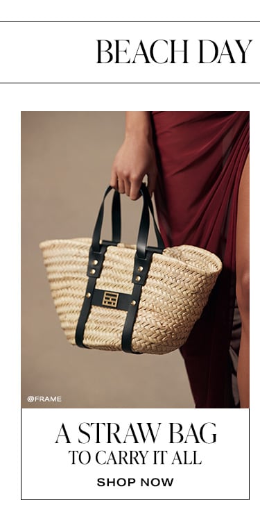  Beach Day Essentials. A Straw Bag to Carry It All. Shop Now