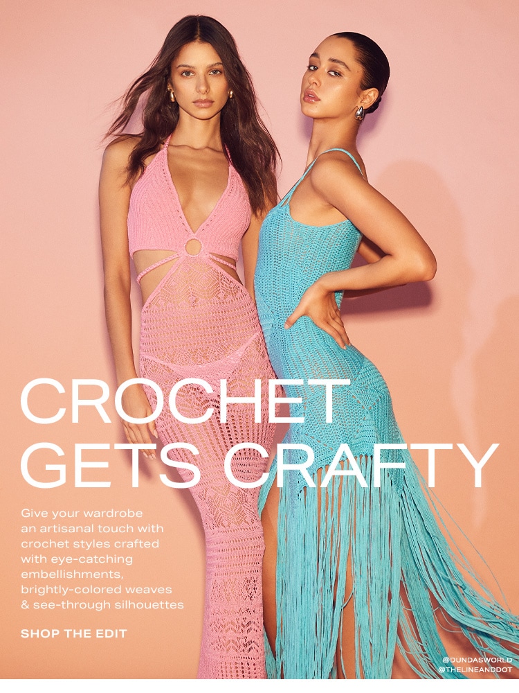 Crochet Gets Crafty. Give your wardrobe an artisanal touch with crochet styles crafted with eye-catching embellishments, brightly-colored weaves & see-through silhouettes. Shop the Edit