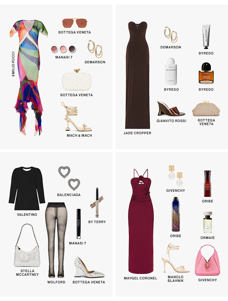 EDITORS’ PICKS: WHAT TO WEAR: WEDDING EDITION. It’s officially wedding season & our editors all have save the date invites lined-up with outfits picked accordingly, here's what they’re wearing to every special ceremony this year. Shop the Edit BOTTEGA VENETA ' - @09 U WaNASIT oEmARSON EMILIOPUCCH BOTTEGA VENETA MACH MACH o Q % 1B A WOLFORD BOTTEGA VENETA % Aesanon e e B ammmonosel BoTrEGA e e crcrsen e i o ORIEE ORMAIE MANOLO MAYGELCORONEL MANOLO GIVENCHY 