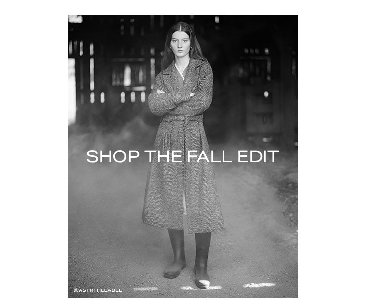 Looks We Love: Fall Outfit Combinations: From a blazer styled as a dress to a sweater over the shoulders moment, these are the outfits we’ll be throwing together for the rest of the season - Shop the Fall Edit