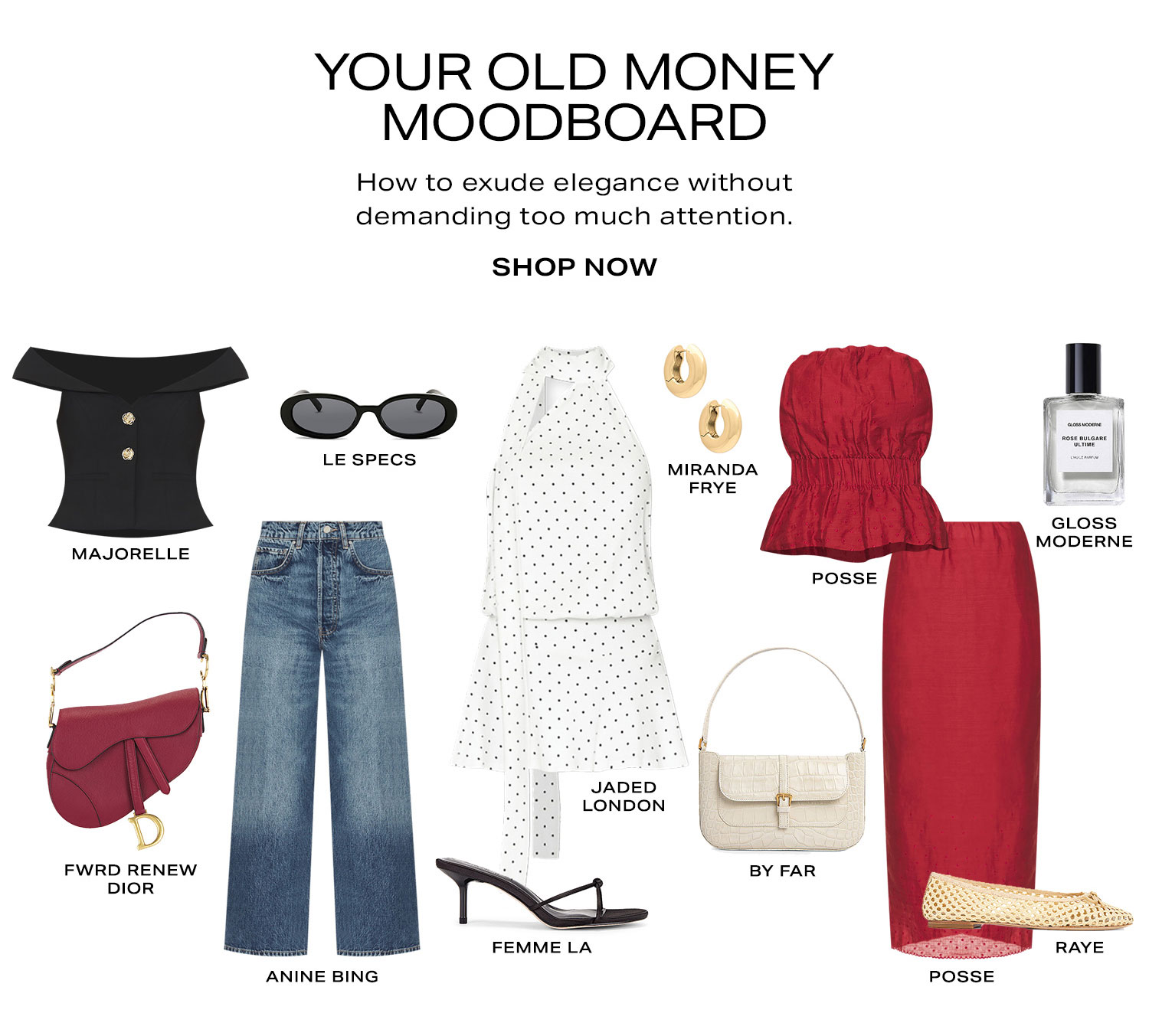 Your Old Money Moodboard. Shop Now.