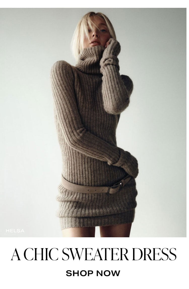 What's The Next Dress You're Buying? Shop A Chic Sweater Dress.