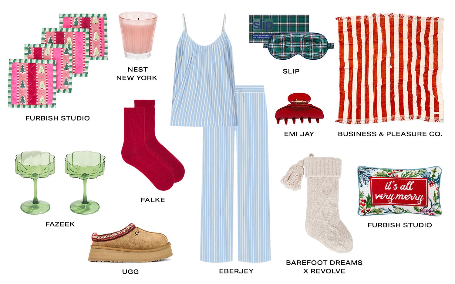What To Wear: Holiday Movie Night. Product Assortment.